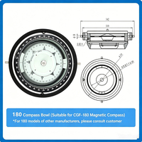 Boussole de navigation marine, boussole électronique marine, boussole magnétique à projection, bol de rechange pour bateau/navire