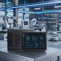 Moniteur tactile résistif industriel de 18,5 à 19 pouces, panneau frontal IP65, boîtier en alliage d'aluminium pour l'automatisation industrielle HMI