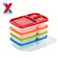Conteneur de stockage alimentaire en plastique PP de qualité alimentaire, réutilisable, écologique, compatible micro-ondes, tailles personnalisables, impression de logo personnalisée pour salade