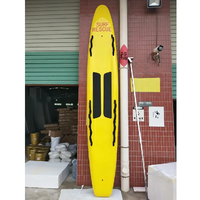 Planche de surf de sauvetage unisexe personnalisable en fibre de carbone, hardboard, mousse EPS, fibre de verre, aileron en bois, sac de sport nautique, océan, eaux, enfants