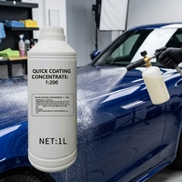 Revêtement rapide sans essuyage 1:200 concentré hydrophobe anti-salissure facile à utiliser, revêtement nano en spray en gros, produits d'entretien pour carrosserie automobile