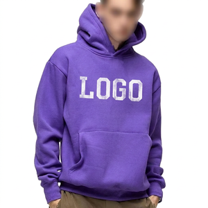 Sudaderas con Capucha de Invierno para Hombre y Mujer, 100% Algodón, Bordadas, Talla Grande, Color Sólido Rojo, Negro, Gris, con Bolsillo Tipo Canguro - Product Image 1