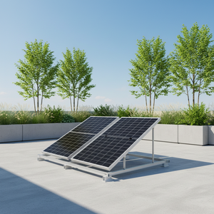 Panel Solar Bifacial PERC Tipo N de 590W con Marco Plateado de <span class=keywords><strong>Doble</strong></span> Vidrio |   21.6% de Eficiencia, Alta Durabilidad, Entornos Difíciles, AR - Product Image 1