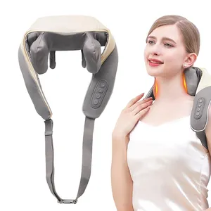 Smart Shiatsu Pulse Mini Portable Neck & Shoulder Massager Electric Pain Relief with Cervical Control Heat & Back Features