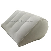 Oreiller de grossesse en PVC floqué, coussin triangulaire pour les pieds, coussin d'air pour le camping en plein air, oreiller gonflable