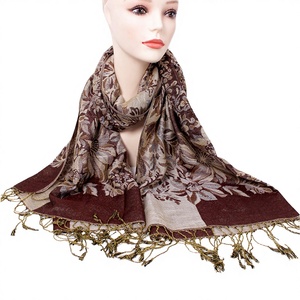 Women's Spring Woven Reversible <strong>Paisley</strong> <strong>Pashmina</strong> Shawl Wrap Long Turkish Head <strong>Scarf</strong> - Product Image 4