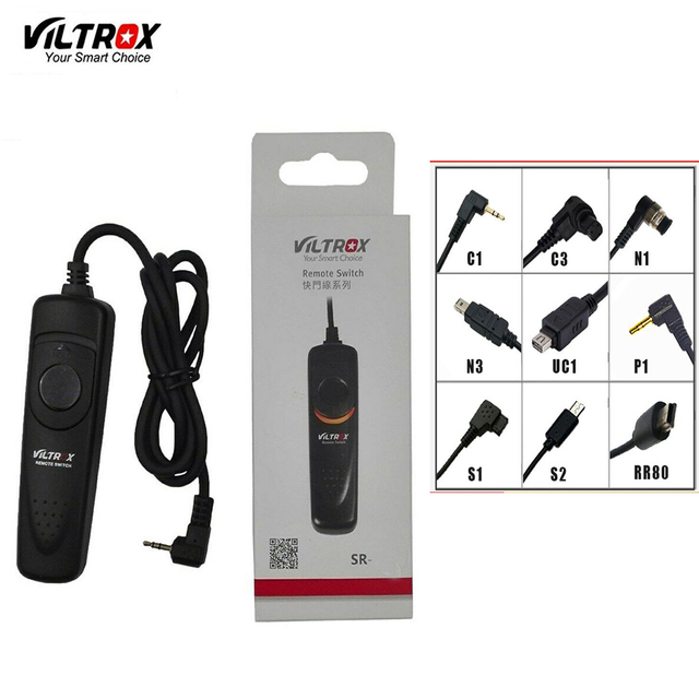 Viltrox SR-C1 C3 N1 N3 E2 S1 P1R90 Remote Switch Shutter Release for Canon nikon sony Olympus Fujifil 500d 5d Mark Iv D90 D3 E30