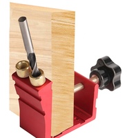 Kit de gabarit pour trous de poche en métal pour le travail du bois, avec 3 outils de perçage