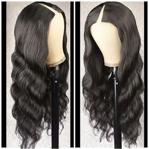 Pelucas de cabello brasileño Remy virgen 100%, peluca de longitud larga con parte en V y onda del cuerpo sin pegamento, Clips marrones claros, no se requiere licencia para mujeres - Product Image 3