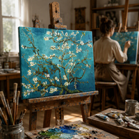 Vente en gros et dropshipping, peinture à l'huile Art Déco blanche 100% faite à la main et peinte à la main, toile de coton 450 GSM, design personnalisé, taille personnalisée