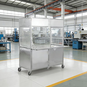 Chariot pliable maniable en acier inoxydable à 4 roues pour la vente de glaces, café, snacks, hot-dogs et bonbons - Product Image 6