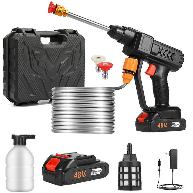 Portable Cordless Pressure Car Washer Powerful Washer Gun with 3 Speed Car Washing Gun for Home