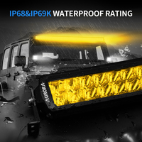 Barre lumineuse LED en aluminium 12V à double rangée de 20 pouces sans vis, conçue par AURORA Patent USA, pour l'éclairage automobile/bateau/marin