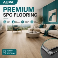 Revêtement de sol SPC 4 mm hybride en composite pierre-plastique, installation par clic, étanche et écologique pour hôtels et appartements