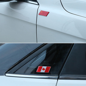 Insignias de emblema de coche de bandera americana autoadhesiva de Metal personalizado, pegatina de coche metálica 3D esmaltada con logotipo personalizado - Product Image 4