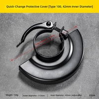 Cache de protection universel anti-poussière en acier inoxydable agrandi pour meuleuse d'angle et perceuse électrique