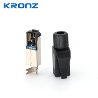 Connecteur RJ45 KRONZ, tête en cristal, câble réseau blindé Cat5/Cat6, 4 broches, 22AWG, compatible ProfiNet, EtherCat