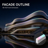 Bande lumineuse LED en silicone étanche IP65 1616, éclairage linéaire flexible à émission supérieure/latérale pour éclairage extérieur courbé