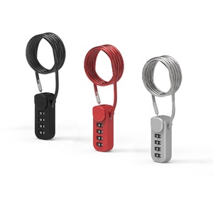 מנעול כבלים חדש בן 4 ספרות עם קוד אבטחה נגד גניבה לתיק מזוודות ומצלמה, מנעול קומבינציה לבטיחות - Product Image 4