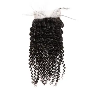 AML Cuticle Aligned Virgin Hair human Bundles Vendor Deep curly Lace 13*4 13*6 full Frontal Closure