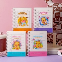 Cuaderno Espiral A6 con Diseño de Oso de Dibujos Animados, 90 Hojas, 80GSM, para Tareas Escolares, Venta al Por Mayor