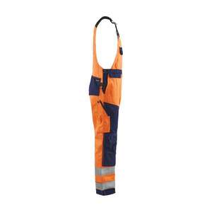 BLAKLADER - 266018115389D112 Pantalones con pechera de alta visibilidad Naranja/Azul marino-EAN 7330509772911 ROPA DE TRABAJO DE LA HI-VIS - Product Image 3