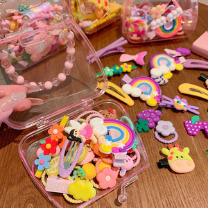Accesorio para el Cabello para Niñas, Regalo, Pinza para el Cabello de Princesa, Juego de Accesorios para el Cabello de Dibujos Animados para Niñas con Bolso - Product Image 1