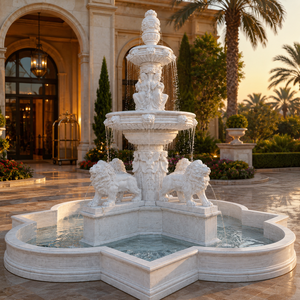Fuente de Jardín para Exteriores con Esculturas de Figuras Clásicas y Fuente de Agua para Plaza, en Mármol Blanco - Product Image 6