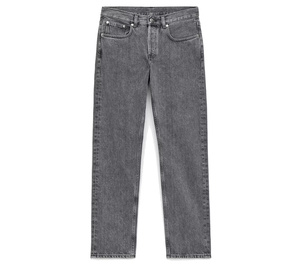 Jeans décontractés à coupe droite pour hommes, avec taille haute et cuisse ample, et ouverture de jambe constante sans resserrement. - Product Image 1