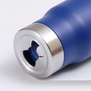 Custom 14oz Stainless Steel Beer Coffee Milk Water <b>Bottle</b> & Beer Can Cooler Dual Lid Coolers & Chillers With Opener - Product Image 4