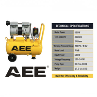 Hot Selling Controller 550w Motor Car Tire Inflator Dental Noise Reduction Oil Free Air Compressor