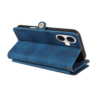 Dompet Kulit PU untuk iPhone 16 Plus, 9 Slot Kartu + Kantong Koin Ber-resleting, Penyangga, Pemblokir RFID, 360 °   Perlindungan