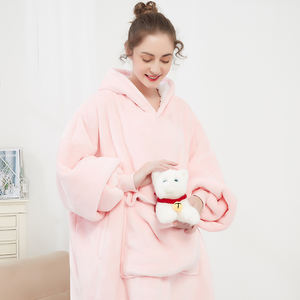 Sweat-shirt sherpa à capuche pour femmes, avec capuche, Design à poches géantes, personnalisé, vêtement chaud - Product Image 4