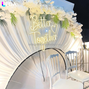 LEDA Suministros de Decoración para Bodas, Nuevo Arco Redondo Moderno para Exteriores, Fondo de Hierro Blanco para Colgar Flores - Product Image 4