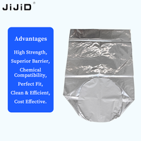 Sacs de doublure ronds en aluminium de qualité alimentaire JIJID personnalisés de 200 L, haute barrière, pour peinture, adhésifs et autres produits chimiques