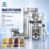 Machine d'emballage VFFS de type collier pour chips, noix, dattes, bonbons et snacks, avec pesage électronique et fermeture arrière
