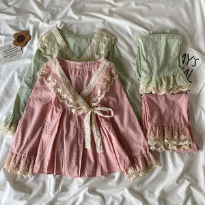 <span class=keywords><strong>ชุด</strong></span><span class=keywords><strong>นอน</strong></span>ผู้หญิงสไตล์<span class=keywords><strong>วิน</strong></span><span class=keywords><strong>เท</strong></span><span class=keywords><strong>จ</strong></span>ผ้าลูกไม้แขนยาว<span class=keywords><strong>ชุด</strong></span>กิโมโนเอวยางยืดชุดใส่อยู่บ้านสำหรับฤดูใบไม้ผลิฤดูใบไม้ร่วง - Product Image 3