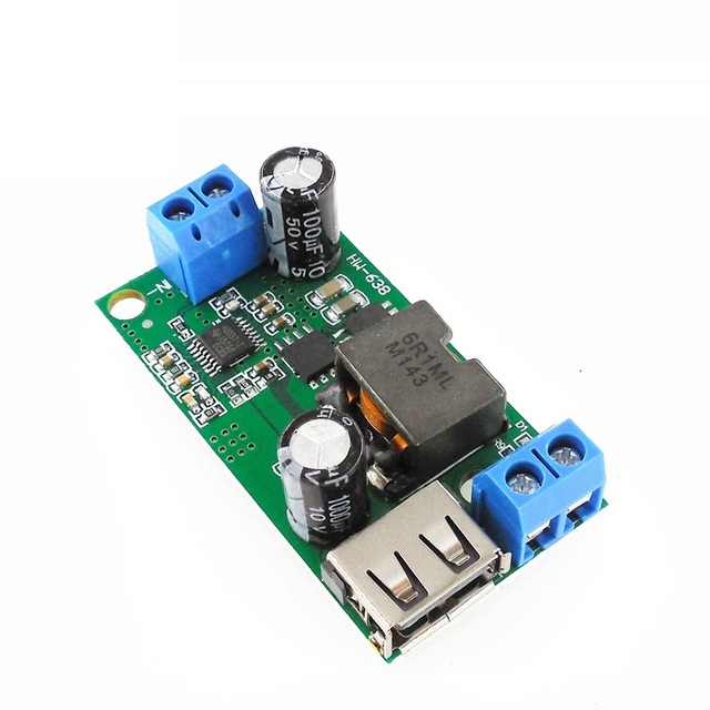 5A Step-down Module 9V/12V/24v/36V to 5V DC-DC High-power On-board Voltage Regulator Power Converter