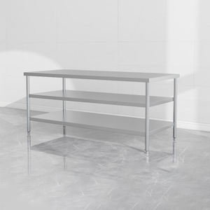 Table de travail personnalisée en acier inoxydable pour la préparation des aliments dans un restaurant table de travail industrielle en métal à vendre - Product Image 5