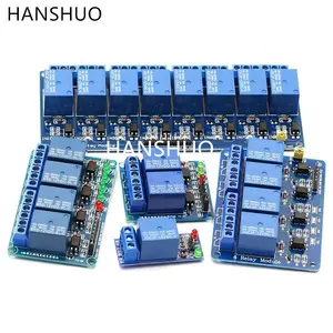 Papan Modul Relay 1/2/4/6/8 Channel Road 5V/12V/24V dengan Isolasi Optocoupler Papan Pengembangan Tingkat Tinggi/Rendah