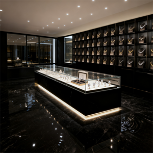 Vitrine de présentation de bijoux USA au design simple et personnalisé, meuble de vitrine, kiosque de centre commercial, présentoir pour magasin - Product Image 1
