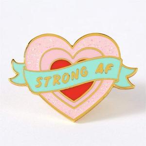 Tùy Chỉnh Mạnh Mẽ Men <span class=keywords><strong>Pin</strong></span> Sức Khỏe Tâm Thần Hình Trái Tim Vàng Kim Loại Màu Hồng Long Lanh Cứng Men Ve Áo <span class=keywords><strong>Pin</strong></span> Huy Hiệu Trâm Cho Lưu Niệm - Product Image 4