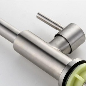 Rubinetto da cucina moderno in acciaio inossidabile con beccuccio girevole per acqua fredda, montaggio su piano, prezzo conveniente, direttamente dalla fabbrica - Product Image 5