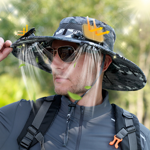 Gorra de Pesca <span class=keywords><strong>con</strong></span> Ventilador <span class=keywords><strong>Solar</strong></span>, Gorra de Protección <span class=keywords><strong>Solar</strong></span>, Visera <span class=keywords><strong>para</strong></span> Exteriores, Sombrero de Pesca <span class=keywords><strong>para</strong></span> Hombres y Mujeres - Product Image 1