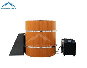 Baignoire <span class=keywords><strong>de</strong></span> trempage froid <span class=keywords><strong>de</strong></span> luxe pour la maison - Extérieur en <span class=keywords><strong>bois</strong></span> composite, intérieur en acier inoxydable 304, pour les rituels <span class=keywords><strong>de</strong></span> récupération en jardin et en cour - Product Image 5