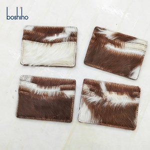 OEM Eco-friendly Handmade Animal Hair Genuine Top-grain Cowhide Slim Designer Card Holder Case Wallet Online-wholesale-shop - Product Image 3