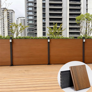 Kit de clôture de jardin en WPC résistant au vent, avec poteaux en aluminium de 6 pieds et panneaux composites pour clôture extérieure d'intimité - Product Image 1