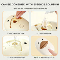 Nouvelle arrivée Brosse à vapeur électrique rechargeable par USB pour animaux de compagnie Brosse de toilettage écologique pour chats et chiens Brosse à poils d'animaux de compagnie pour canards