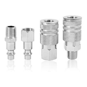 1/4 In Npt Quick Coupling Set 14 Pieces <b>Pneumatic</b> <b>Tool</b> Accessories Copper Material - Product Image 2
