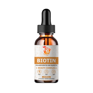 Suplemento de Belleza de Alta Potencia, Gotas Líquidas de Biotina para un Cabello Más Fuerte, Promueve la Salud de la Piel y las Uñas, Gotas de Queratina Hidrolizada - Product Image 1